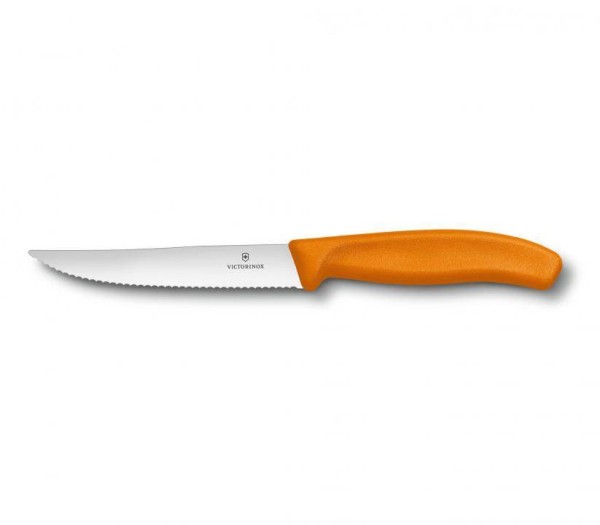 Victorinox Swiss Classic Steak- und Pizzamesser GOURMET, 12 cm, orange, 6.7936.12L9