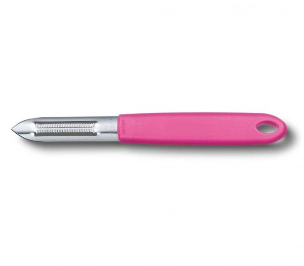 Victorinox Swiss Küchenutensilien Schäler, pink, Zackenschliffklinge, 7.6077.5