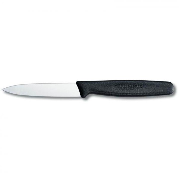 Victorinox Swiss Standard Gemüsemesser & Obstmesser, schwarz, mittelspitz, 8 cm, 5.0603