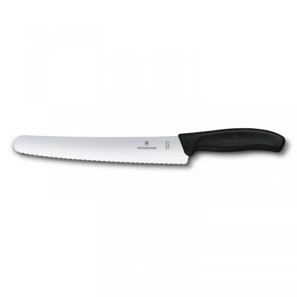 Victorinox Swiss Classic, Brot- und Konditormesser, 22 cm, schwarz, 6.8633.22G