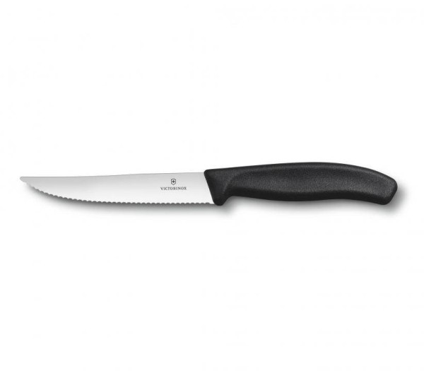 Victorinox Swiss Classic Steak- und Pizzamesser GOURMET, 12 cm, schwarz 6.7933.12