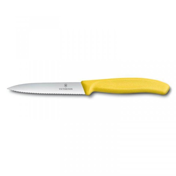 Victorinox Swiss Classic Gemüsemesser, Wellenschliff, Klinge 10 cm, gelb 6.7736.L8