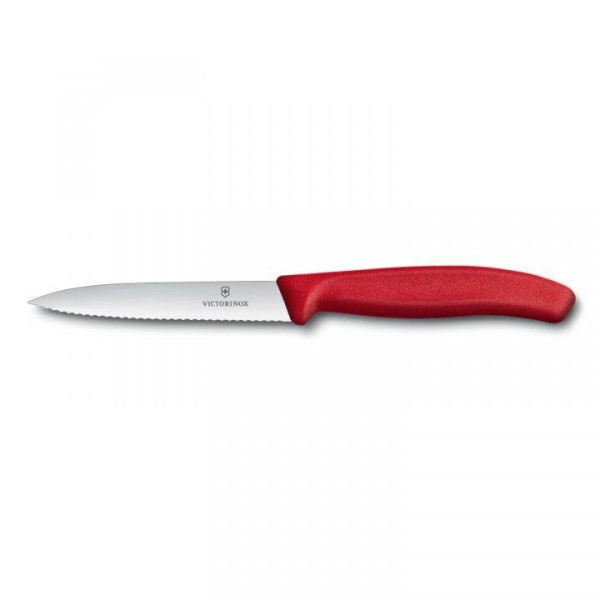 Victorinox Swiss Classic Gemüsemesser, Wellenschliff, Klinge 10 cm, rot 6.7731