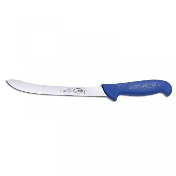Dick Ergogrip Fischfiletiermesser 21 cm, blau, semi-flex, # 82417210