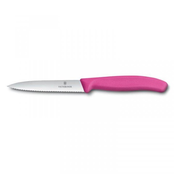 Victorinox Swiss Classic Gemüsemesser, Wellenschliff, Klinge 10 cm, pink 6.7736.L5