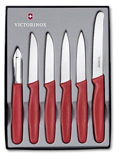 Victorinox Swiss Standard Gemüsemesser-Set 6-teilig, rot, 5.1111.6