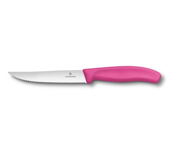 Victorinox Swiss Classic Steak- und Pizzamesser GOURMET, 12 cm, pink, 6.7936.12L5